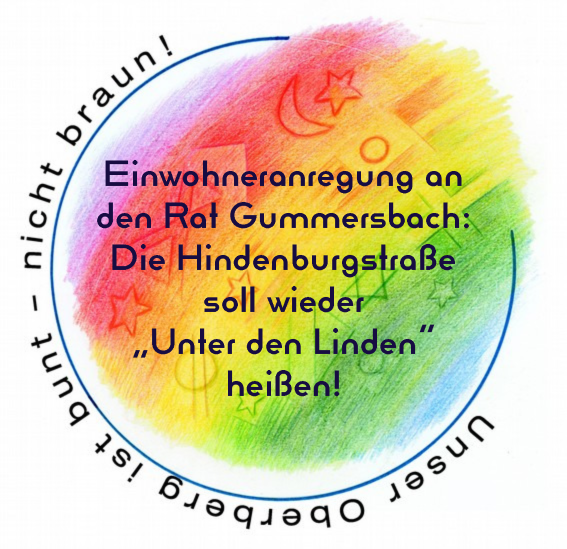Einwohneranregung: Unter den Linden statt Hindenburgstraße!