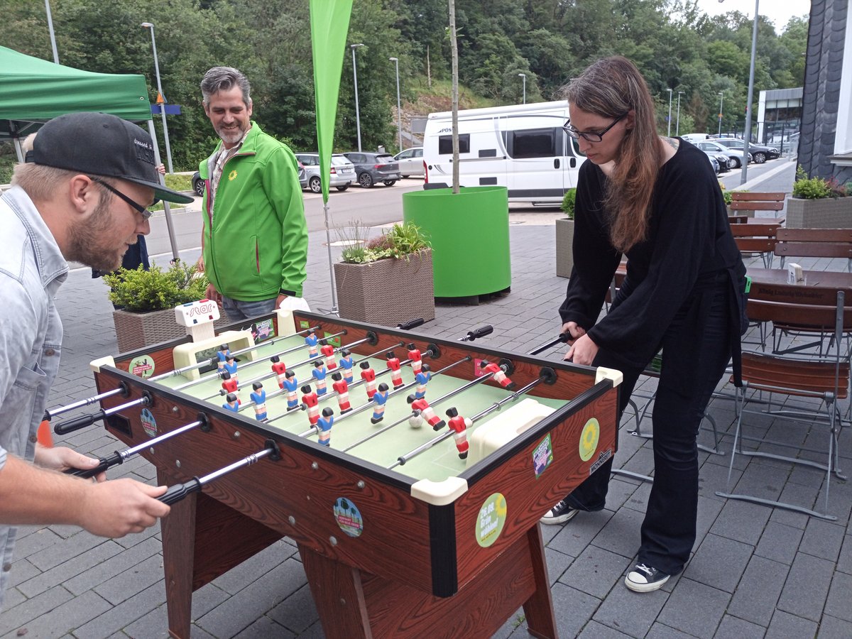 GRÜN Kickern am Alten Bahnhof in Marienheide(