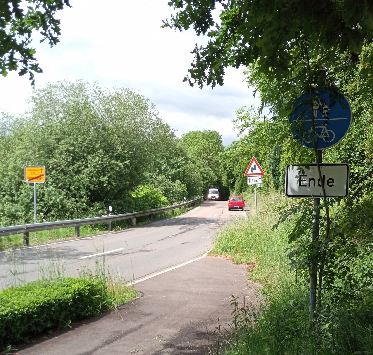 Ende des Radwegs in Herreshagen (Bild: Seb Schäfer)